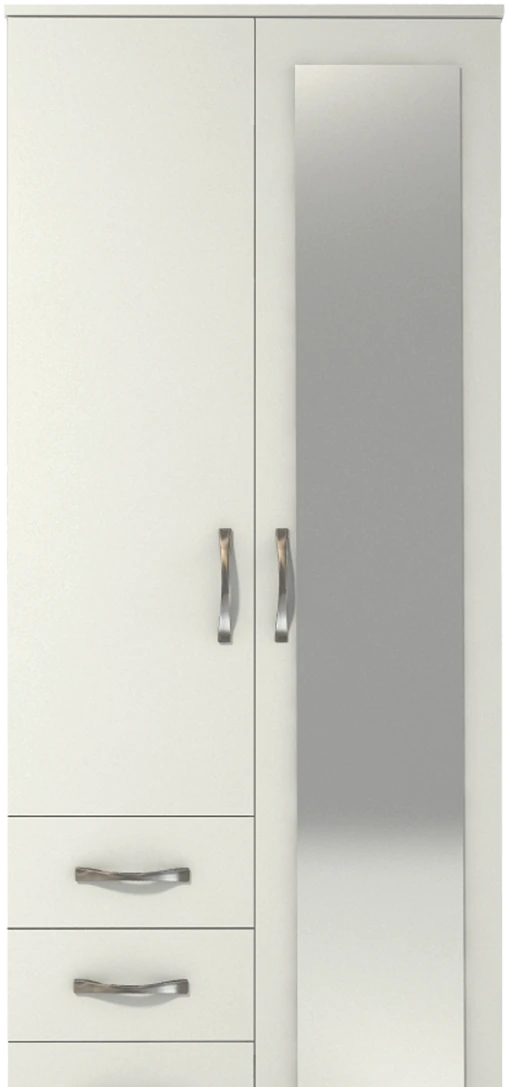 2 Door 3 Drawer Combo Long Mirrored Wardrobe