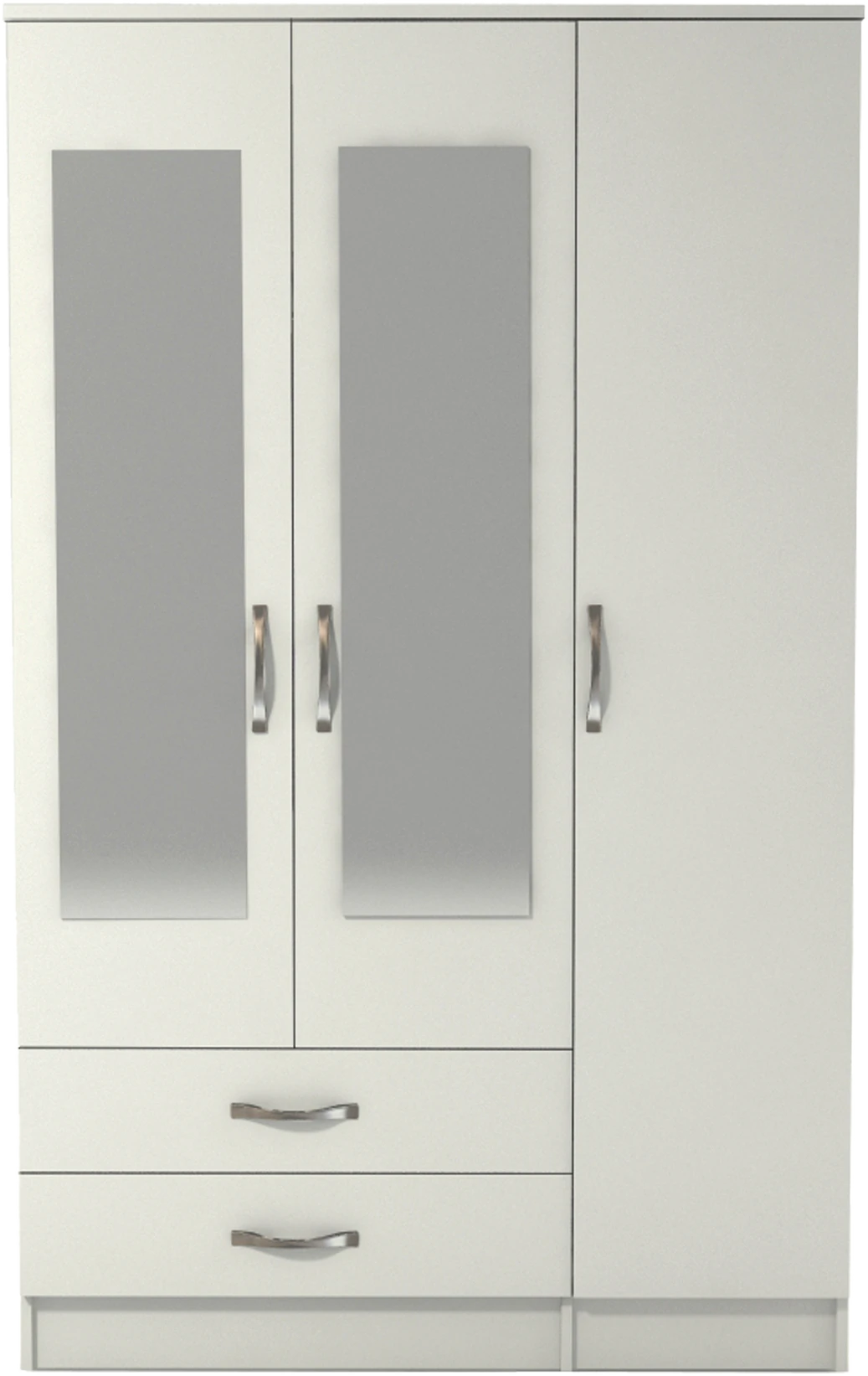 3 Door 2 Drawer Mirrored Wardrobe