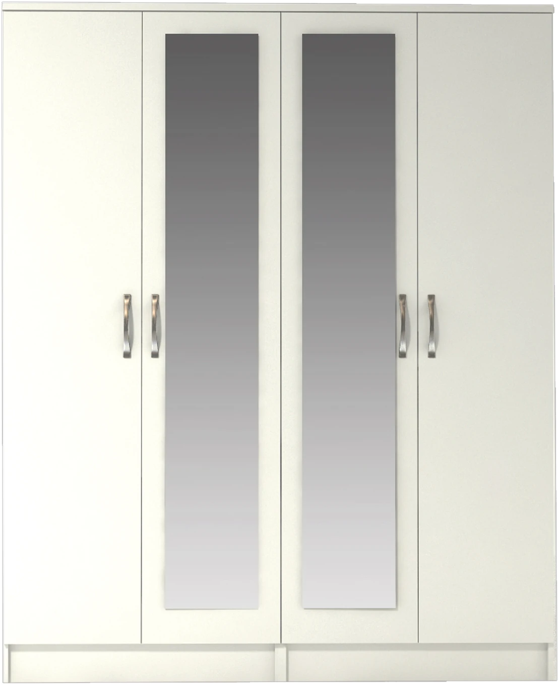 4 Door Double Mirrored Wardrobe