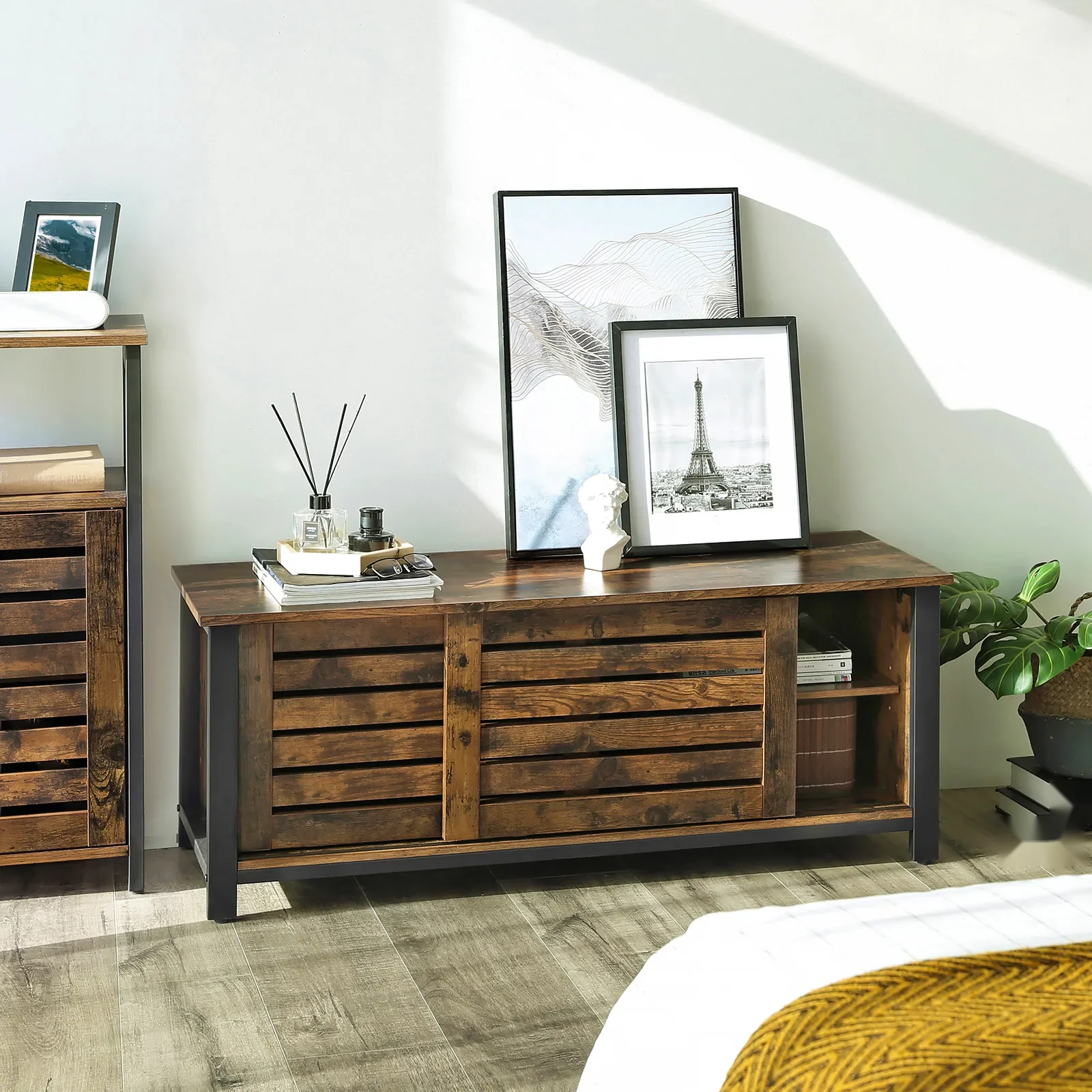 Oak Storage Bench