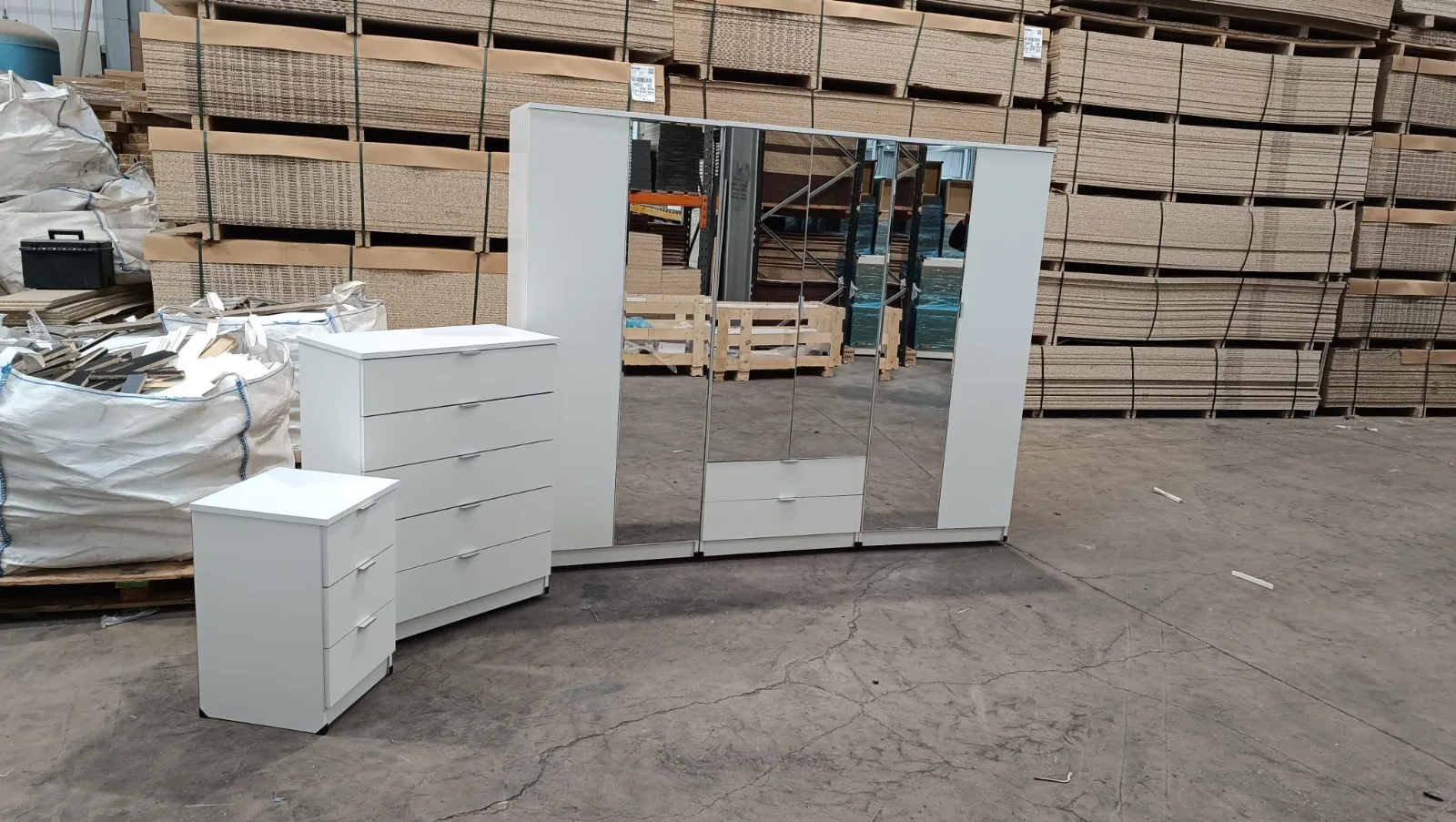 Matching wardrobe and drawer collection