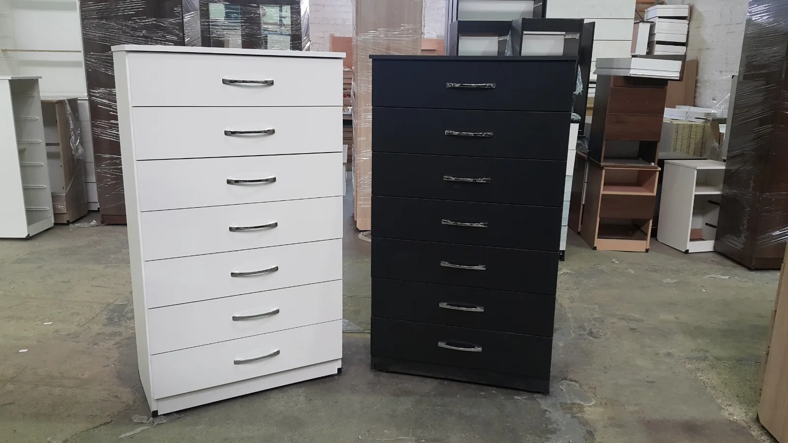 Tallboy chest in a contemporary finish