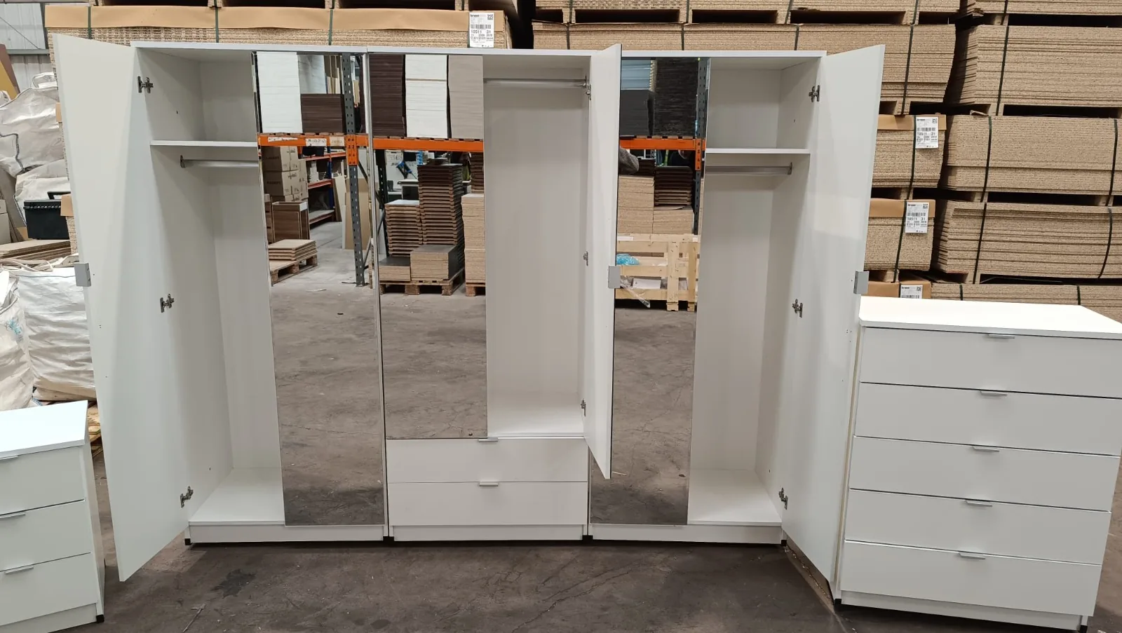 Wardrobes and chests prepared for dispatch